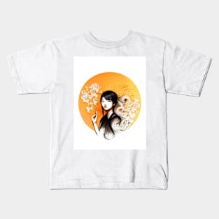 gold girl Kids T-Shirt